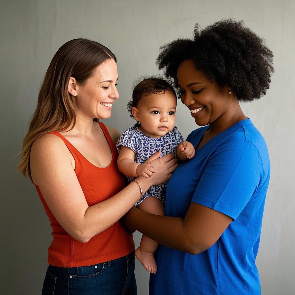 Surrogate mother with lesbian couple