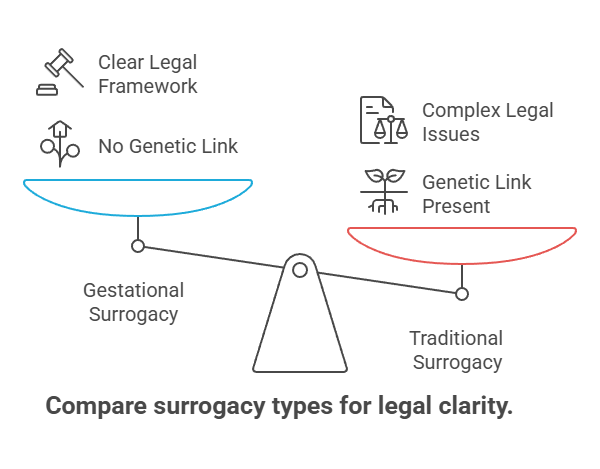 Compare surrogacy types for legal clarity.