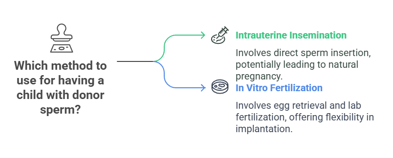 Which method to use for having a child with donor sperm?