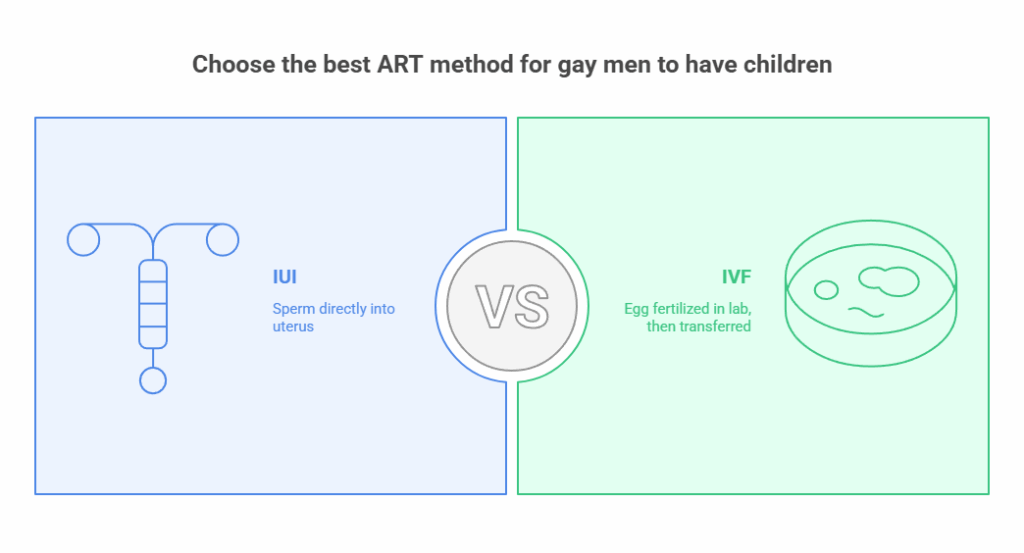 Choose the best ART method for gay men to have children