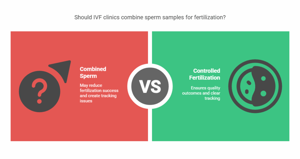 Should IVF clinics combine sperm samples for fertilization?