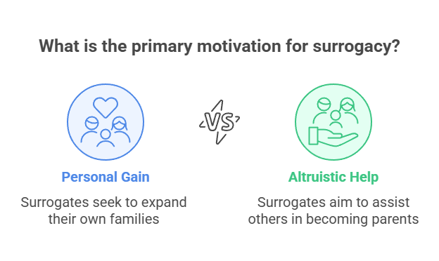 What is the primary motivation for surrogacy?